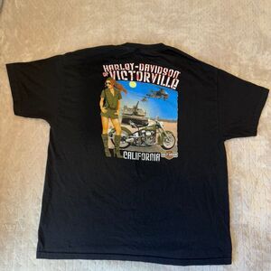 Retro Harley Davidson California Victorville Black 2 XL T-shirt